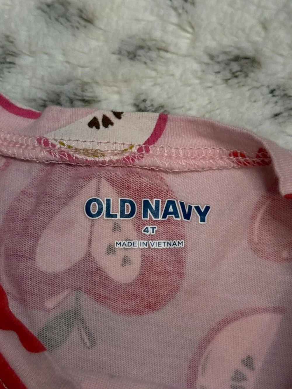 Old Navy pink apple dress girls 4T floral hearts lovecore summer party vacation